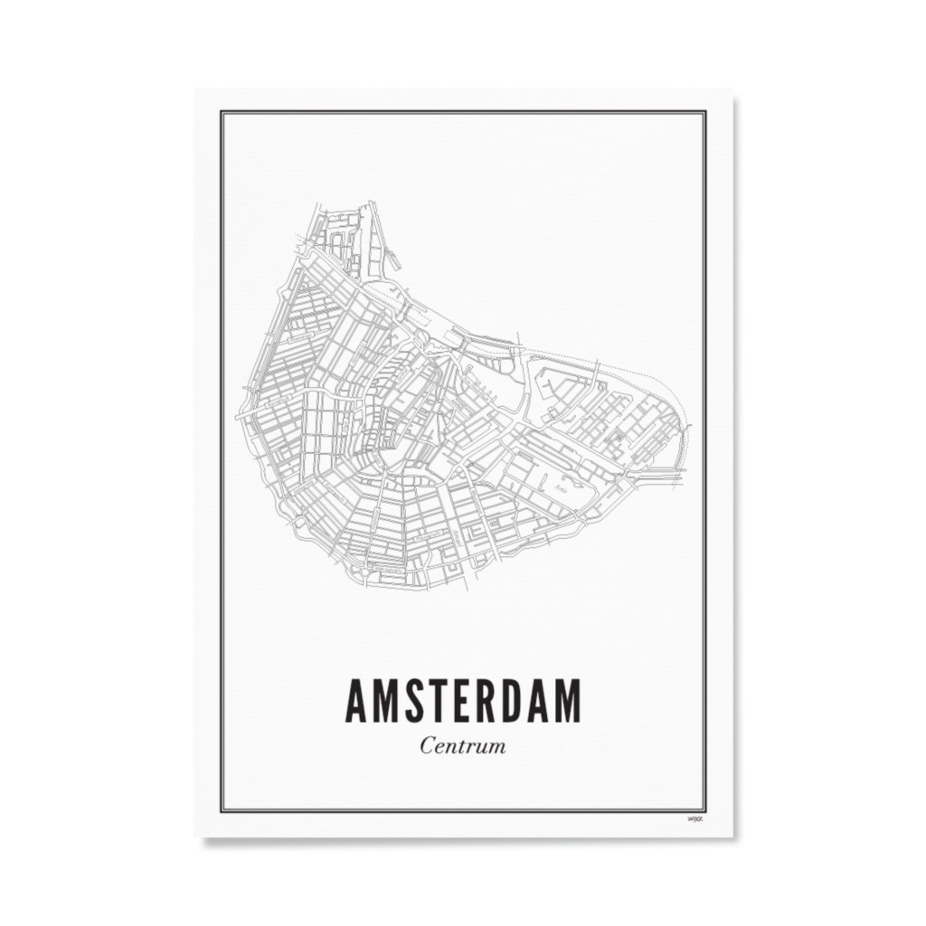 Wijck Poster Amsterdam City 21x30cm