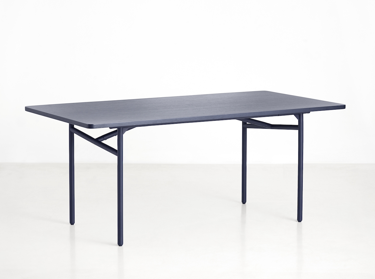 Woud Tisch Diagonal blau 