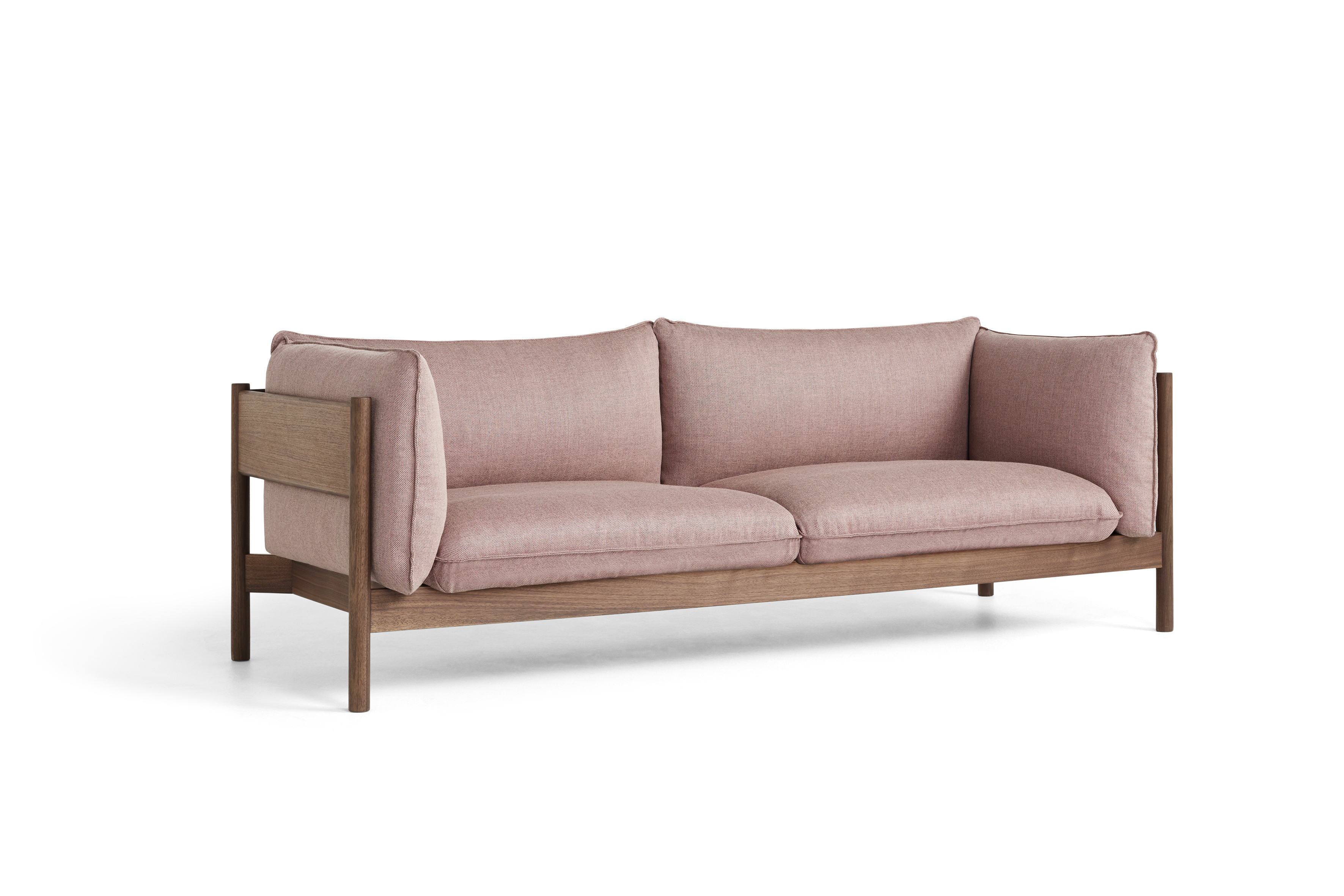 HAY Sofa ARBOUR 3 Sitzer | Walnuss | Re- Wool 648