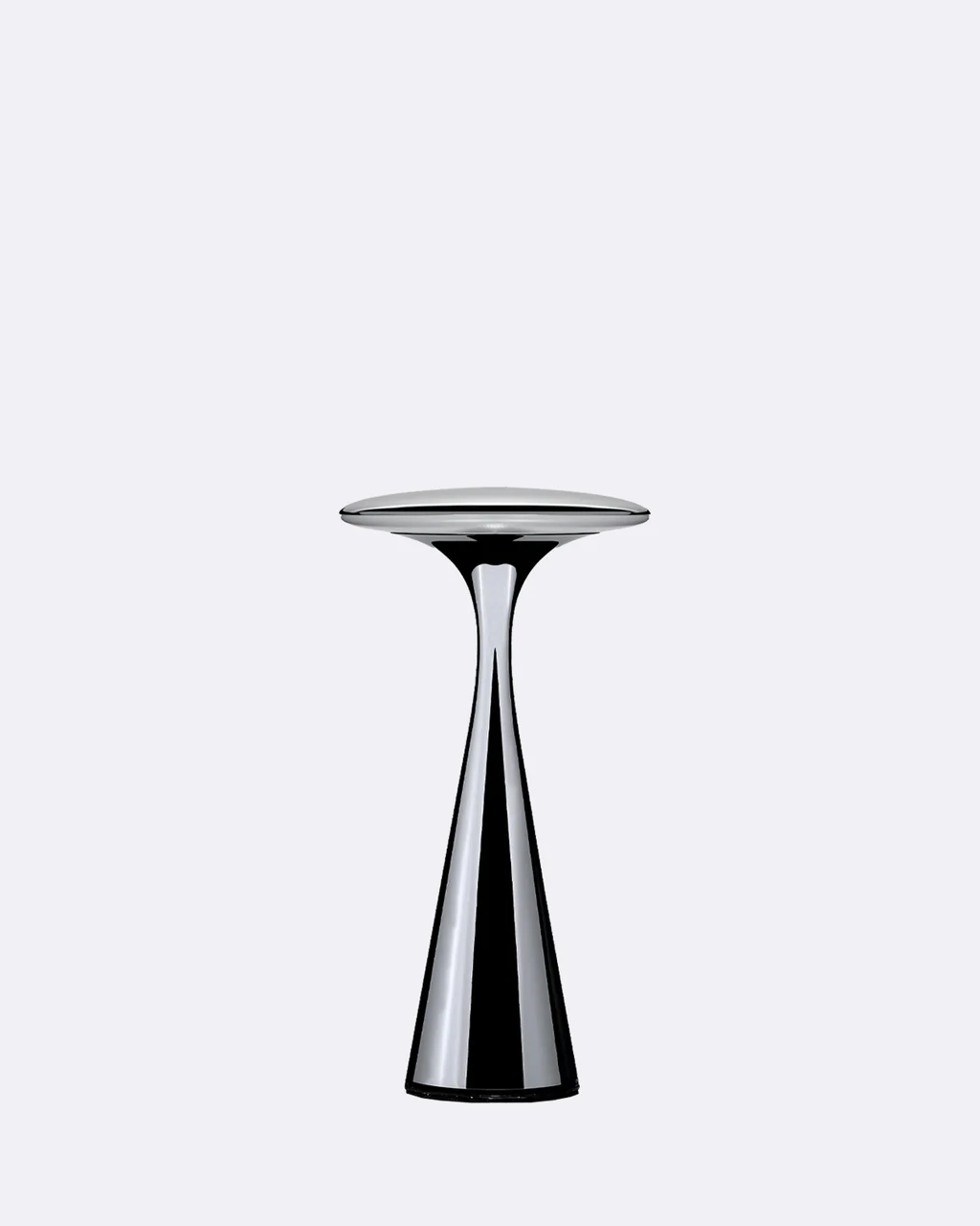 Ufo Tischleuchte braun chrom
