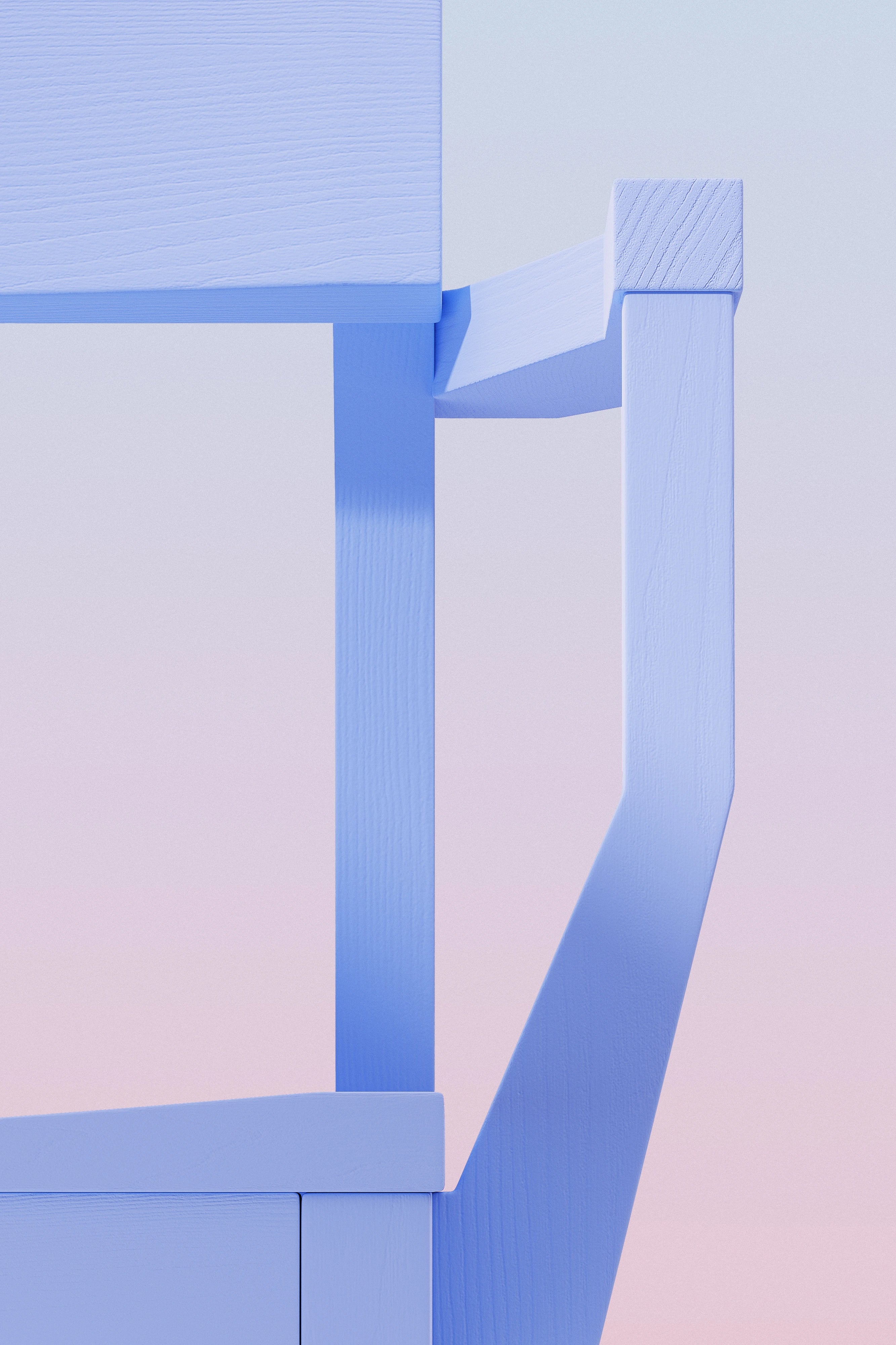 Objekte unserer Tage Schulz Armlehnenstuhl blau 