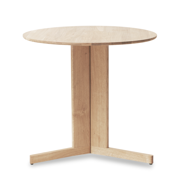 Trefoil Round Table Ø75, White Oak