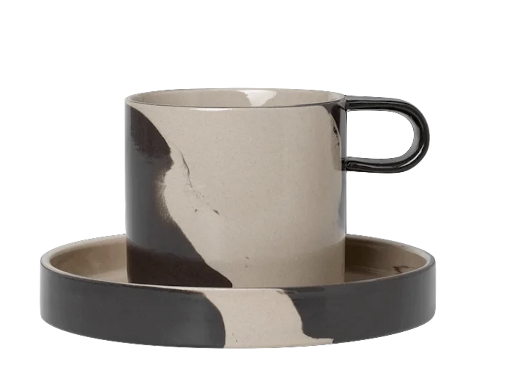 ferm living Inlay Tasse mit Untertasse