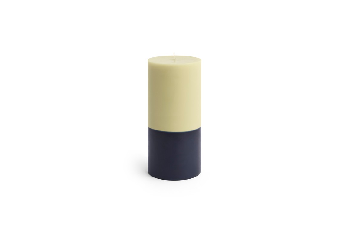 HAY Silo Kerze large lime white/ midnight blue 