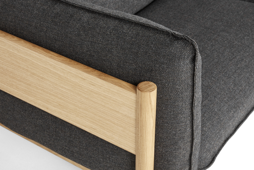 HAY Sofa ARBOUR 3 Sitzer |black|  Re- Wool 198