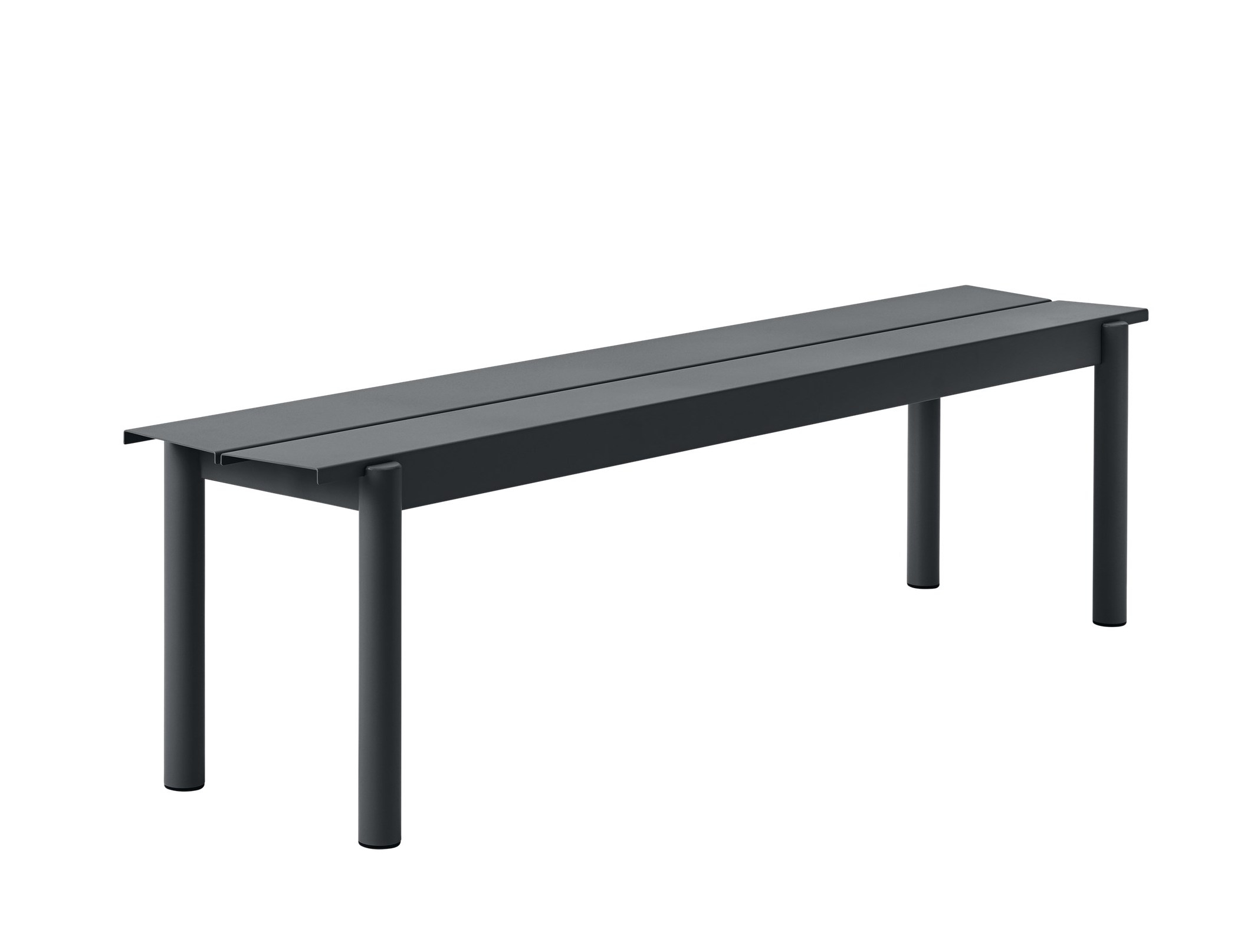 Muuto Linear Steel Bench schwarz 170cm