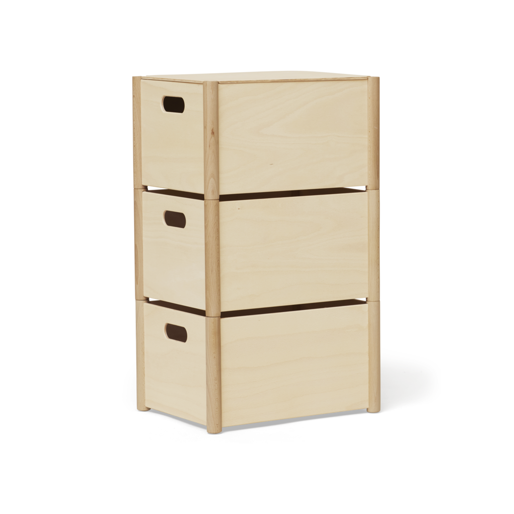 Pillar Storage Box, Medium, Beech