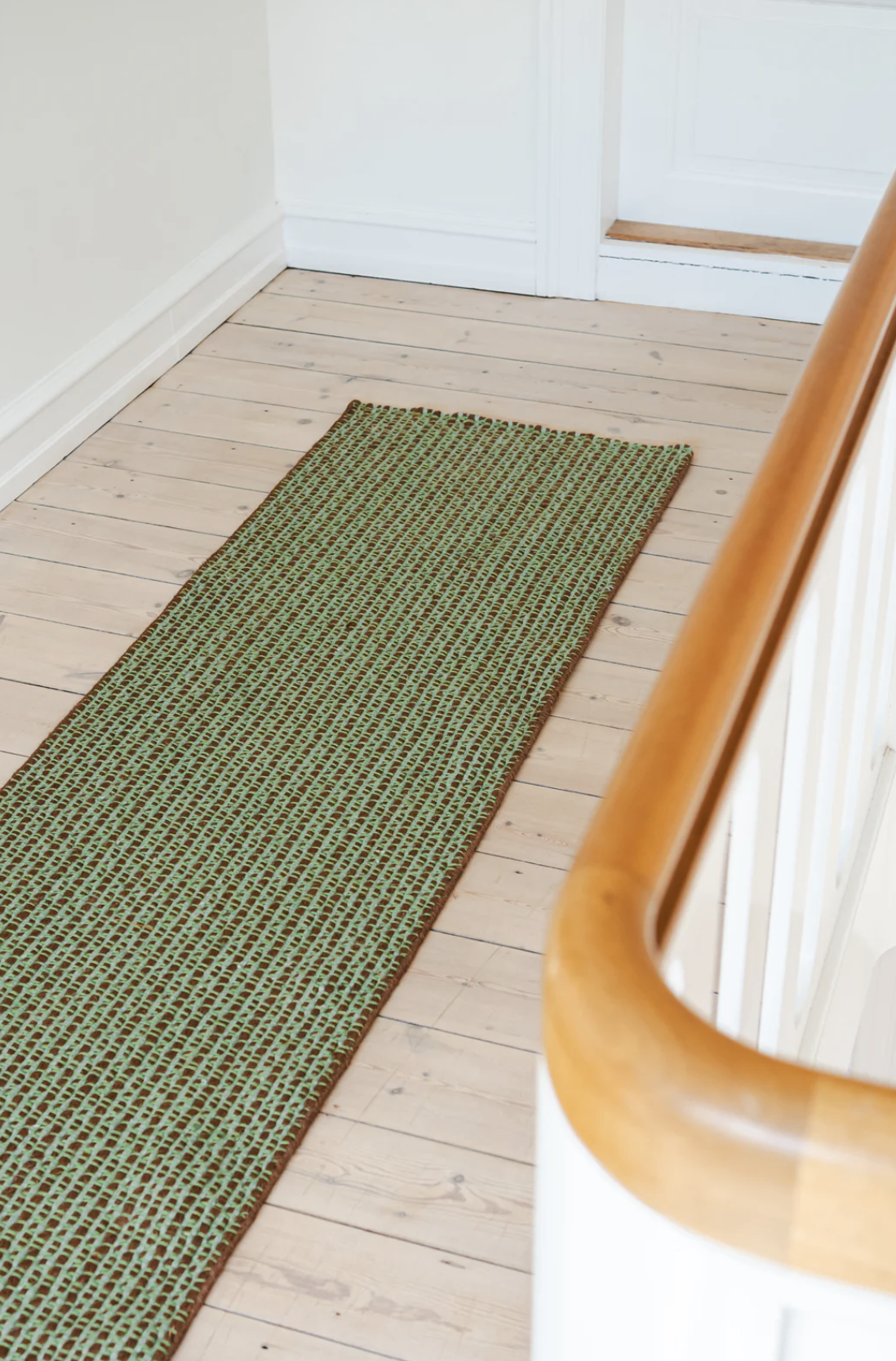 Matias Moellenbach Striped Jute Runner Mint
