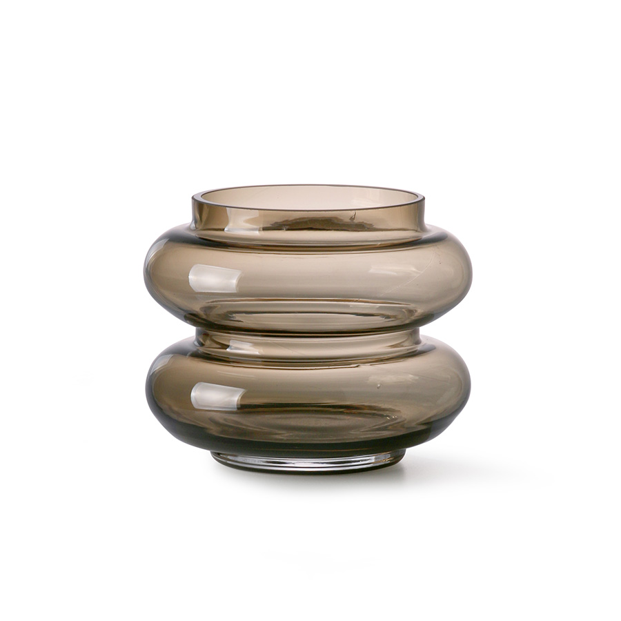 HK Living Vase smoked brown S