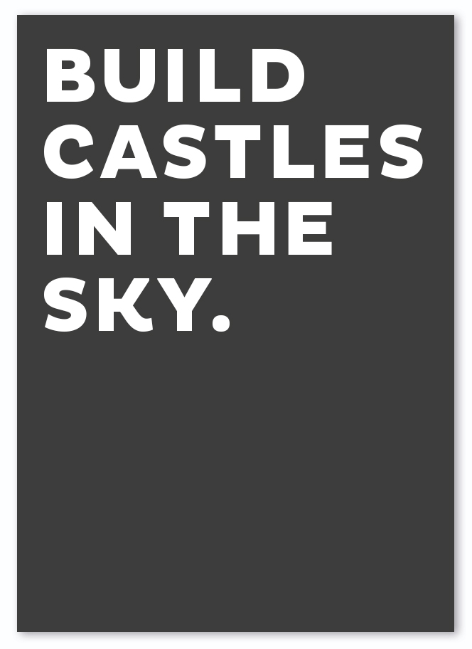 Fox & Poet Postkarte Build Castles...