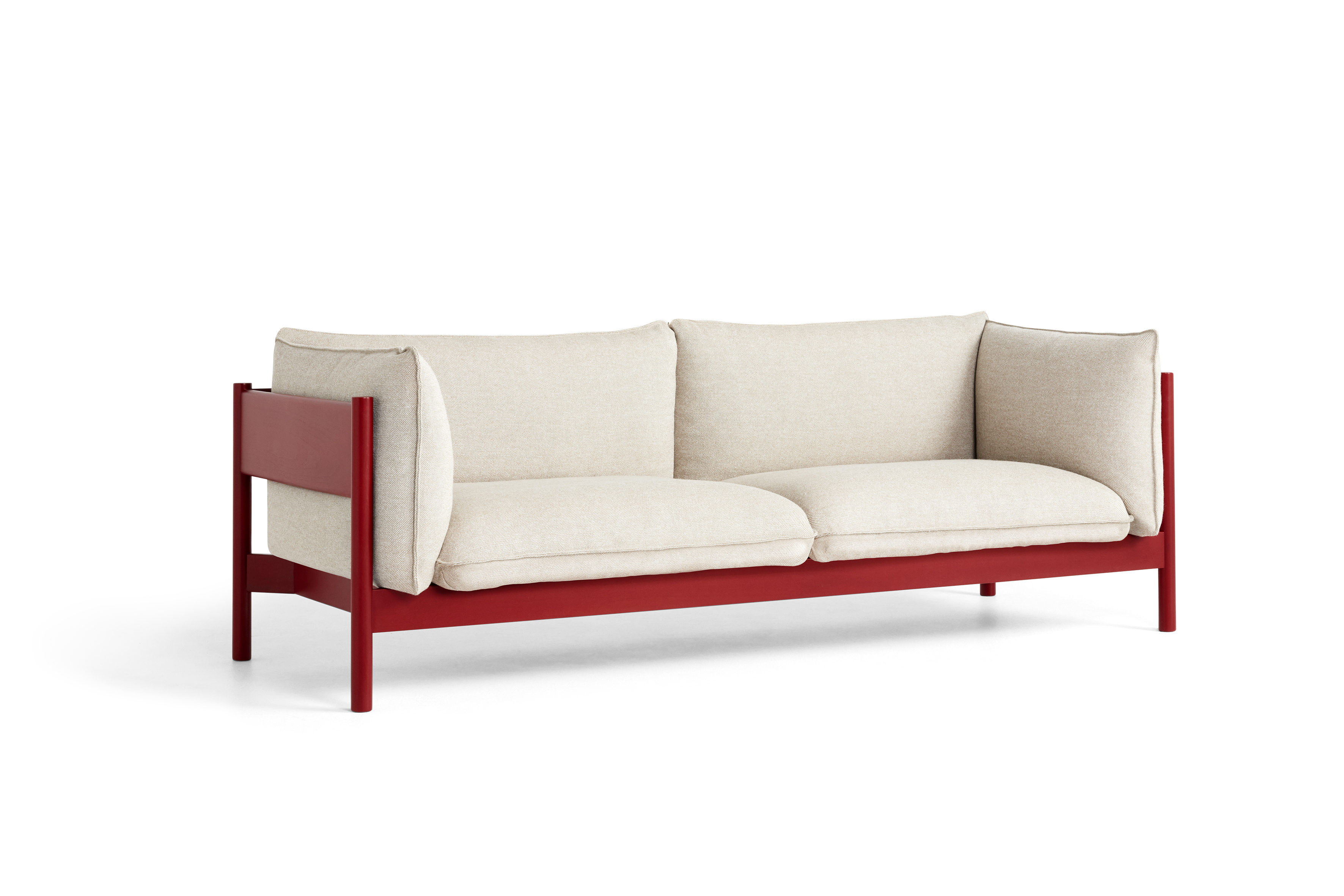 HAY Sofa ARBOUR 3 Sitzer | rot | Hallingdal 220