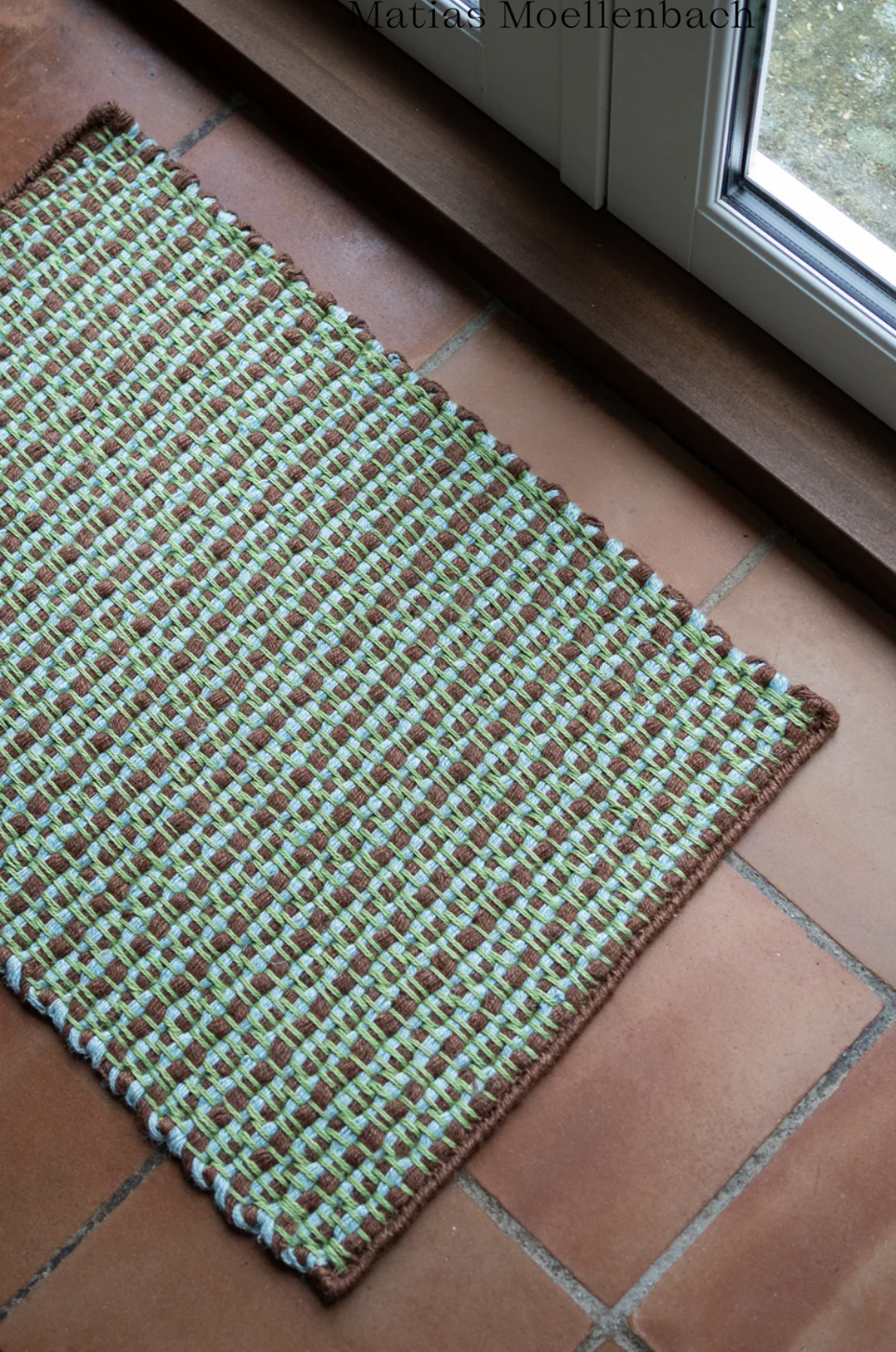 Matias Moellenbach Striped Jute Doormat Mint