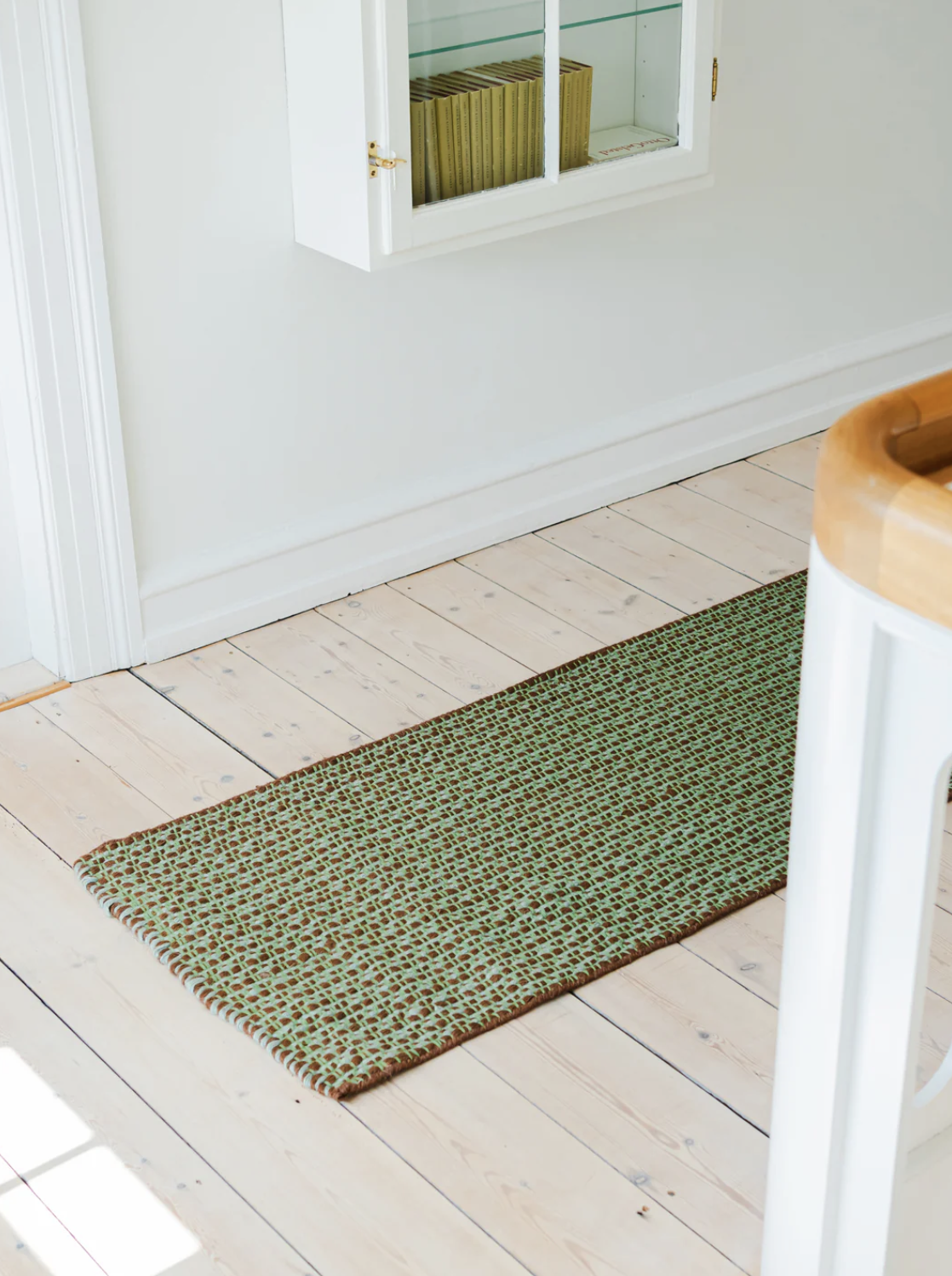 Matias Moellenbach Striped Jute Runner Mint