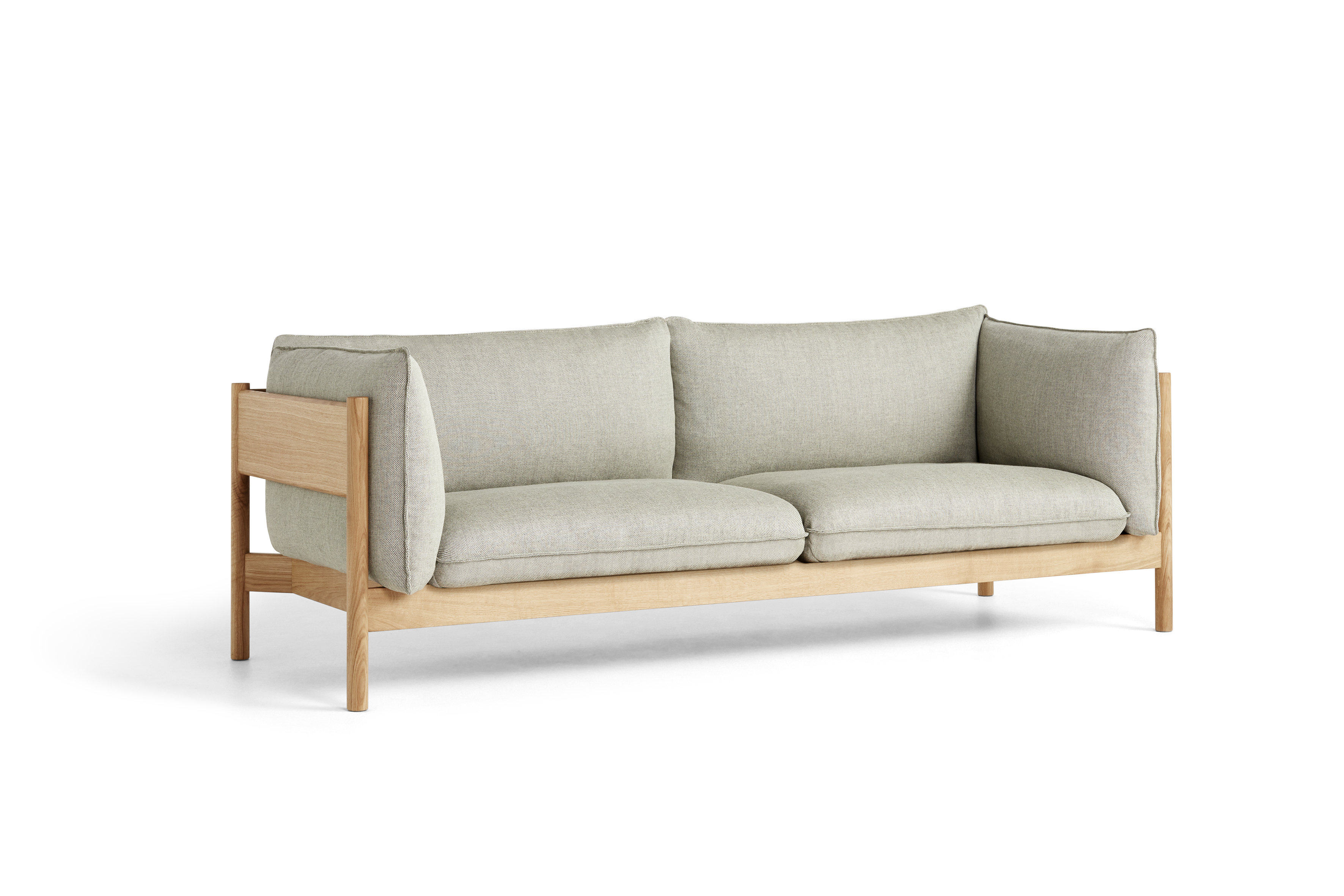 HAY Sofa ARBOUR 3 Sitzer | Eiche | Re-Wool 408