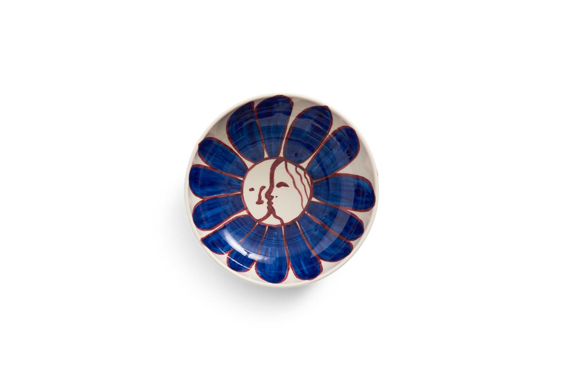 HAY La Pittura Bowl Deep Blue Flower ø18cm