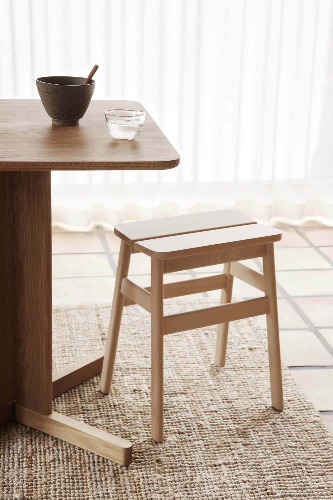 Quatrefoil Table 68×68, White Oak