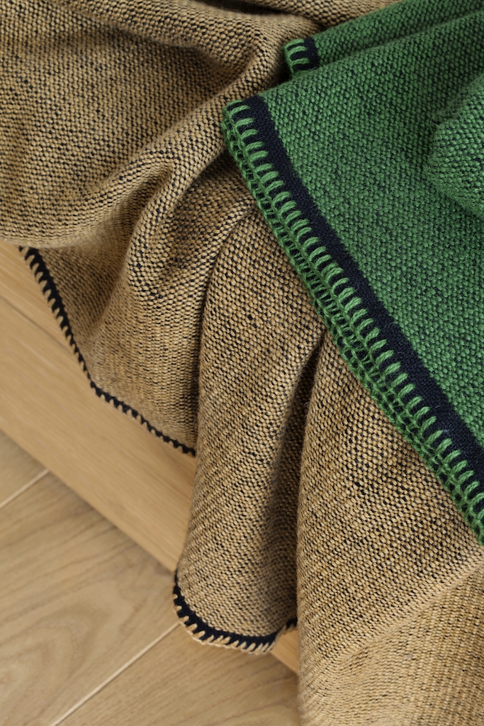 Røros Tweed Decke Picnic moosgrün