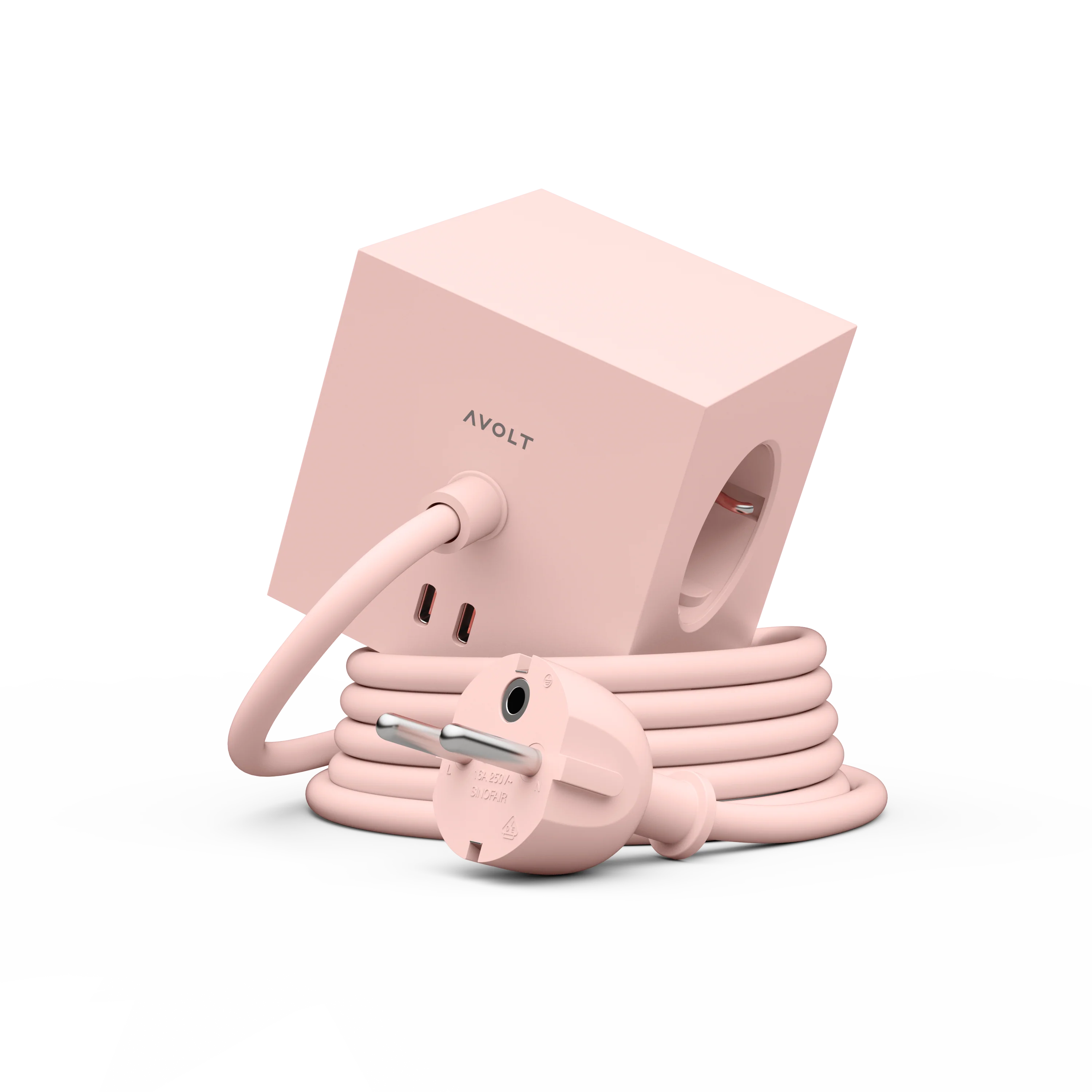 Avolt Square 1 Mehrfachsteckdose new pink