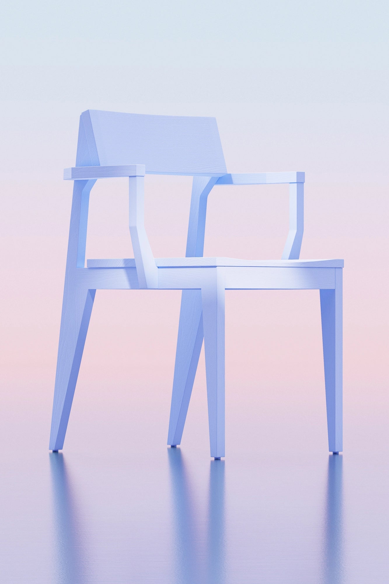 Objekte unserer Tage Schulz Armlehnenstuhl blau 