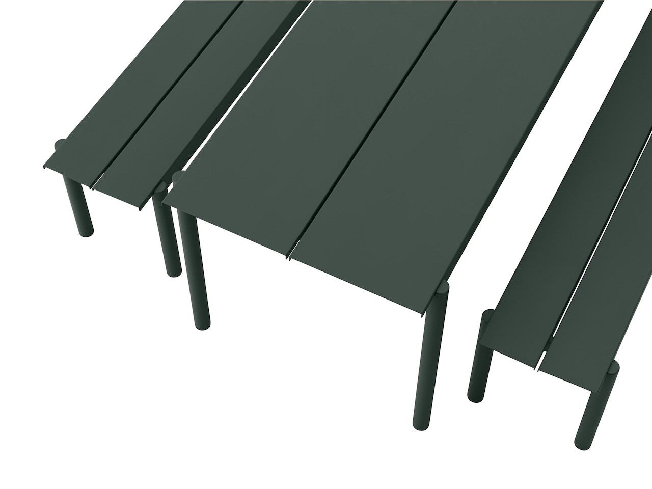 Muuto Linear Steel Bench grün 110cm
