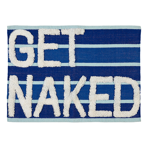 Badematte Get Naked blau