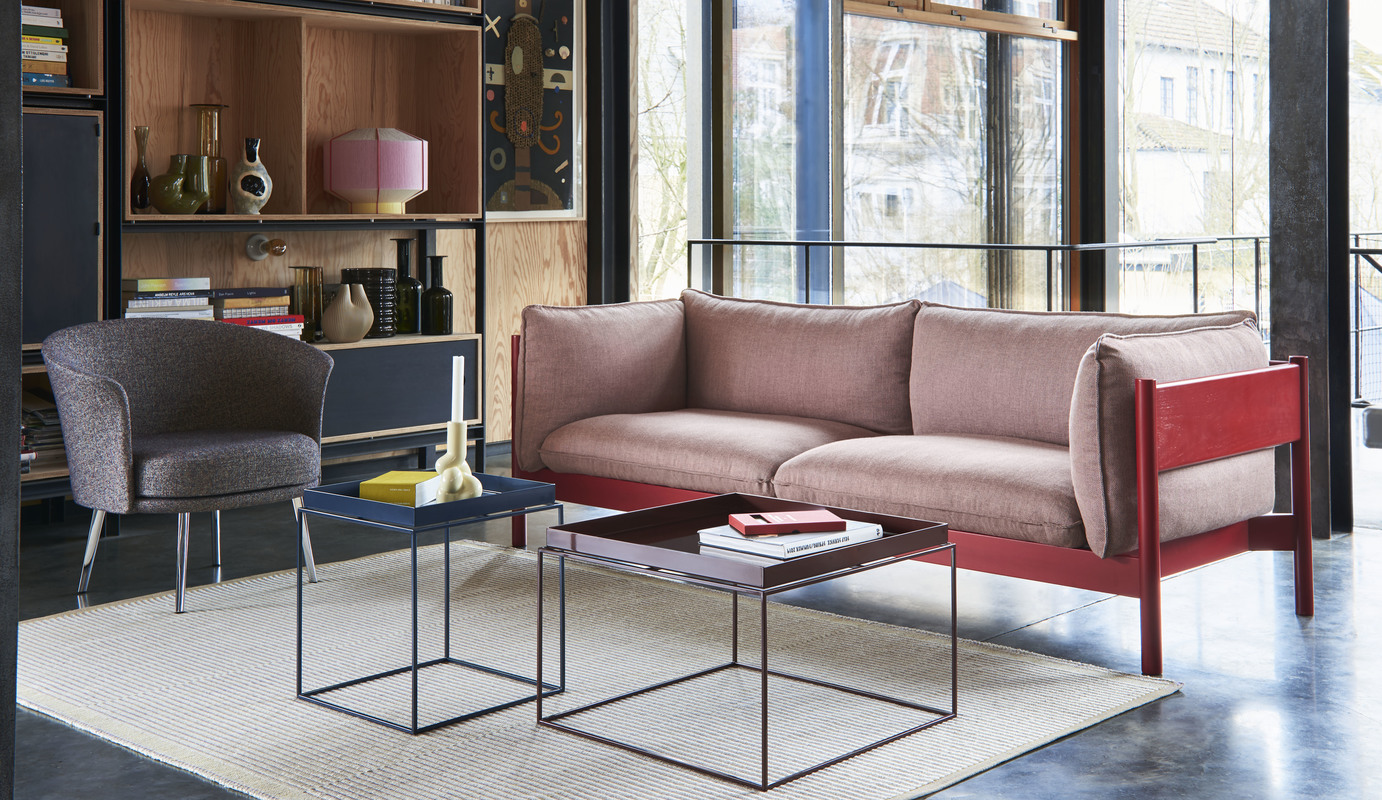 HAY Sofa ARBOUR 3 Sitzer | rot | Re- Wool 648