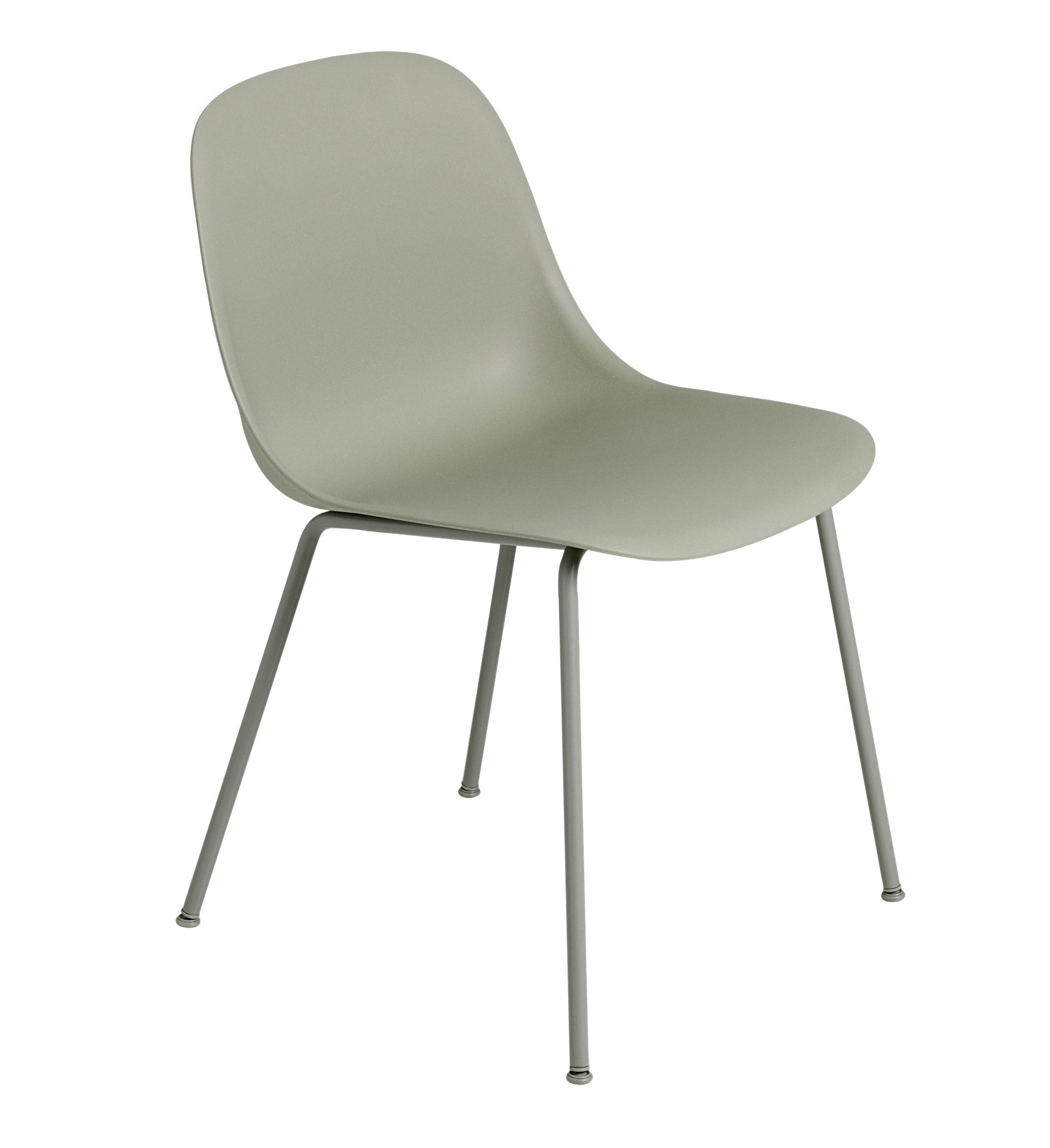 muuto Fiber Side Chair Tube Base dusty green muuto Fiber Side Chair Tube Base dusty green
