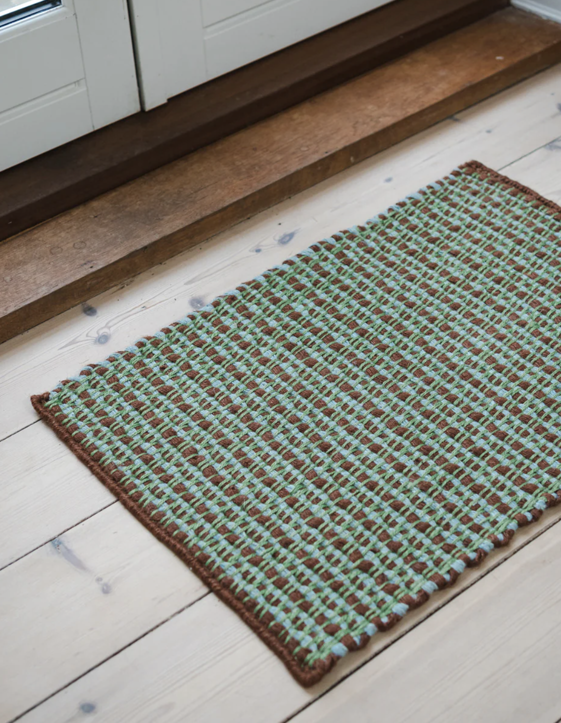 Matias Moellenbach Striped Jute Doormat Mint