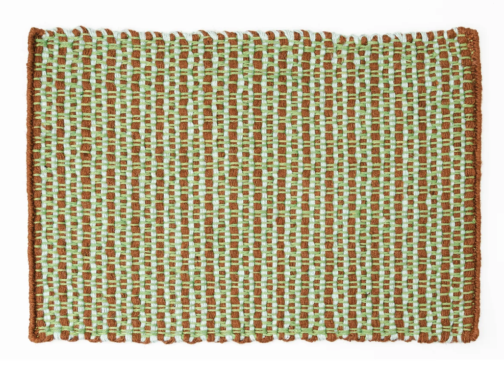 Matias Moellenbach Striped Jute Doormat Mint