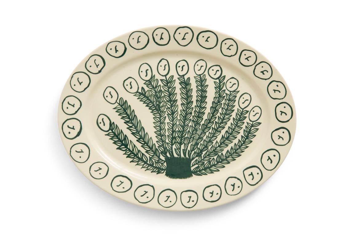 HAY La Pittura Servierplatte Olive Groove ø36,5cm