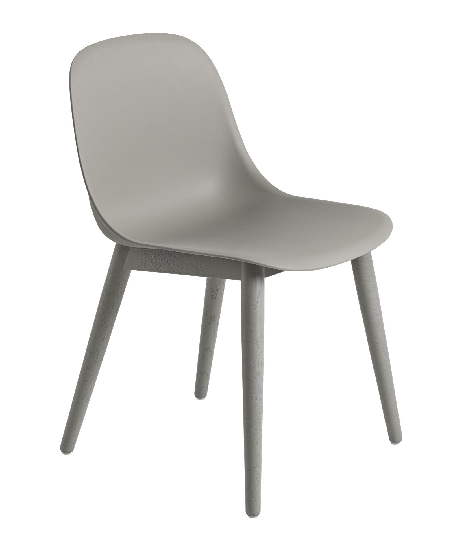 muuto Fiber Side Chair wood Base grey
